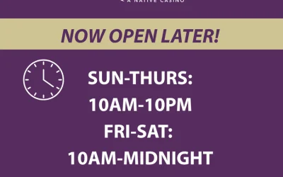 Now Open Later!